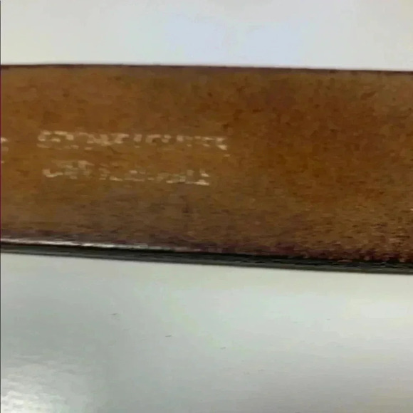 Vintage Dalmy’s Brown Embossed Thick, Rich Leather Belt and  Buckle Size XS - Picture 8 of 11